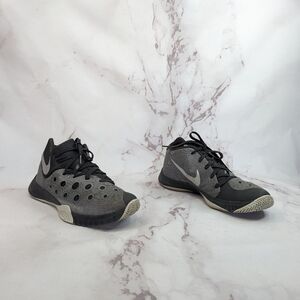 Nike Shoe Men 10.5 Zoom Hyperquickness 3 Gray Basketball Mid Assymetric …
